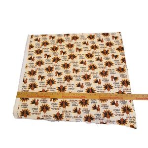 Turkey Fabric - HALF YARD - 100%‎ Cotton  Quilting Fall Autumn Thanksgiving